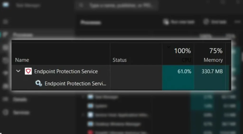 What does "Endpoint Protection Service" high CPU mean?