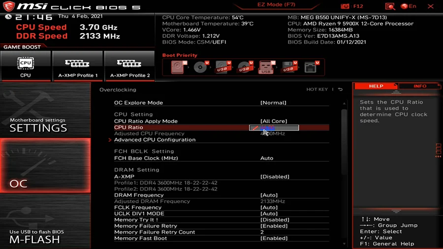 What is Max CPU Boost Clock Override