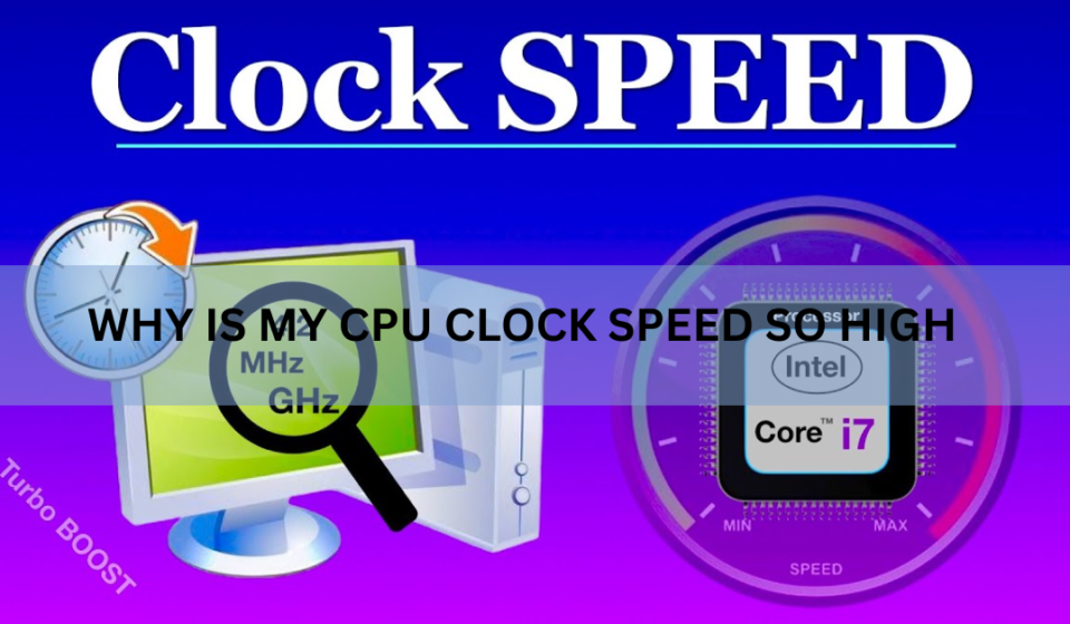 Why Is My CPU Clock Speed So High? What It Means and When to Worry Your CPU clock speed is high because the processor sped itself up to get work done. That is what it is supposed to do. Modern chips raise their speed the moment you ask them to handle something, then drop back down when the job is finished. Seeing a number like 4.5 GHz or 5.0 GHz is not a warning sign on its own. Still, there are a few cases where a constantly high clock speed points to something worth fixing. This guide explains what the number means, why it jumps around, how to tell normal from not, and what to do if you want to bring it down. What clock speed and “boost” really mean Clock speed is how many cycles your processor runs per second, measured in gigahertz (GHz). One gigahertz is a billion cycles a second. A higher number means the chip is working through instructions faster. Every CPU has two speeds that matter here. The base clock is the steady speed it can hold under a heavy, long load. The boost clock is a higher speed it can reach for short bursts when there is spare power and cooling headroom. A chip listed at 3.4 GHz base and 5.0 GHz boost spends most of its time somewhere between those two, moving up and down many times a second. This automatic speed-up has a name. On Intel chips it is called Turbo Boost, and on AMD chips it is Precision Boost. Both do the same thing: push the speed above base when conditions allow, then ease off. You do not turn this on. It runs by itself, all the time, in the background. The short version: your CPU is meant to change speed constantly. A high number just means it found a reason to go fast, not that it is broken. Is a high CPU clock speed bad? In most cases, no. A high clock speed by itself is a sign your processor is doing its job, not a fault. The chip only pushes to those speeds when it has the power and thermal room to do so safely, and it pulls back the instant either runs short. What actually matters is the pair of the clock speed and the temperature, plus whether the speed comes back down when you stop working. A CPU running at 5.0 GHz with safe temperatures and smooth performance is healthy. The same speed paired with high heat, loud fans, and stutter is the version worth looking into. So the number alone tells you very little. The pattern around it tells you almost everything, and that pattern is easy to read once you know what to look for. Why is my clock speed high when I'm barely doing anything? This is the part that confuses most people. You open a monitoring app like Task Manager, HWMonitor, or CPU-Z, the PC is sitting idle, and the clock still reads 4 GHz or higher. It looks wrong, but there are a few plain reasons for it. Background work never really stops. Windows is always doing something: update checks, search indexing, antivirus scans, telemetry, driver services, and dozens of small tasks. Any one of them can wake the CPU and nudge the speed up for a moment. Your desktop looks idle; the chip is not. The monitoring app itself adds load. Opening a tool to watch your clock speed gives the CPU something to do, which raises the speed you are watching. It is a small effect, but it is real. The chip reacts faster than it used to. Newer processors ramp up very quickly at the smallest task and sit near their top speed often, dropping down only in short gaps. A single mouse move or a browser tab loading in the background can be enough to show a high number the moment you glance at it. Your power plan keeps it awake. If Windows is set to a high performance plan, or the minimum processor state is set high, the CPU is told to hold a faster speed even at rest. More on that below, since it is the one setting most worth checking. Normal vs. worth a closer look Here is the quick test. Compare what your PC is doing against the two columns below. If your situation lines up with the left side, there is nothing to fix. If it matches the right side, it is worth a few minutes of checking. Sign it is normal Sign worth a closer look Speed climbs only when you open a game, editor, or heavy app Speed sits near maximum with nothing running It drops back down within seconds after the task ends It never drops, even after minutes of idle Temperatures stay in a safe range Temperatures stay high while the PC does nothing The PC feels quiet and stable at rest Fans stay loud and the case stays warm at rest The single most useful thing to watch is the drop. Close everything, wait thirty seconds, and see whether the speed falls. A healthy CPU eases back toward its lower idle speeds, often well under 2 GHz, when there is truly nothing to do. A speed that stays pinned at maximum with an empty desktop is the one clue that points to a setting or a background program rather than normal boost. What to check first If your clock speed stays high at idle and you want to understand why, work through these in order. The first two solve the large majority of cases. Check your Windows power plan. Open the Start menu, type “choose a power plan,” and open it. If you are on High performance or Ultimate performance, that alone can hold the CPU at a high speed. Switch to Balanced and watch the idle speed again. Check the minimum processor state. In the same power settings, open Change plan settings, then Change advanced power settings, then expand Processor power management. If Minimum processor state is set to a high number like 100%, the CPU is being told never to slow down. Setting it to 5% lets it idle properly. Look at what is running. Open Task Manager, click the CPU column to sort by usage, and see what sits at the top. A stuck update, an antivirus scan, or a chatty background app can keep the chip busy. Some programs are known for this and will pin the speed until you close them. Watch your temperatures. Use a free tool like HWMonitor or Core Temp to see the CPU temperature next to the speed. This tells you whether the high speed is coming with a heat problem or is perfectly fine. Do these in order and stop as soon as the idle speed drops. Most people find it was the power plan or the minimum processor state, and they never need to touch anything deeper. How to lower your CPU clock speed (if you want to) First, a fair question: should you? For most people the answer is no. The boost behavior is designed to be safe, and letting the chip run fast when it wants costs you nothing but a little power. If your temperatures are fine, leaving it alone is the right call. You might still want it lower for real reasons: a laptop that runs hot, a small case with weak airflow, a noisy machine you keep on your desk, or a PC where you value quiet and cool over the last few percent of speed. If that is you, here is how to bring it down, from gentlest to most direct. Set a Balanced power plan and a low minimum processor state. This is the safe, reversible fix, and for many people it is the only one needed. It lets the CPU idle low without touching how fast it can go when you do need speed. Cap the maximum processor state. In the same advanced power settings, lower Maximum processor state from 100% to something like 90% or 95%. This shaves the top speed and can noticeably cut heat and noise, with only a small hit to peak performance. It is easy to undo if you do not like it. Undervolt instead of underclocking. Undervolting keeps the speed but feeds the chip a little less voltage, which lowers heat and noise while keeping most performance. On AMD you can use the Ryzen Master utility to tune this. It takes more care than the power plan tweaks, so read up on your specific chip before you start. Turn off boost in the BIOS. As a last resort you can disable Turbo Boost or Precision Boost in your motherboard's BIOS. This forces the CPU to hold its base clock and never boost. It gives the coolest, quietest result, but you also give up real performance, so most people should skip it unless heat is a serious problem. Rule of thumb: try the power plan and minimum state first. Only reach for BIOS or undervolting if a clear heat or noise problem is still there afterward. When a high clock speed is a real problem A few situations do point to something that needs attention. None of them are about the speed number by itself; they are about the speed plus another symptom. The speed stays maxed at idle and never drops, even with nothing running and a Balanced power plan. Something is keeping the CPU awake, usually a background program or a power setting. Temperatures stay high at idle. If your CPU sits in the 70s or 80s Celsius while the desktop is empty, the heat is the issue, not the speed. Common causes are old, dried thermal paste, a loose or failing cooler, or dust choking the airflow. The PC stutters, freezes, or shuts down. High speed with instability can mean an aggressive overclock, a power delivery problem, or overheating that forces the chip to protect itself. Fans run loud and constant. If the machine never quiets down, the CPU is likely being held at a high state, and fixing the setting or the cooling brings the noise down with it. If you hit any of these, the fix is usually cooling or a setting, not the boost feature itself. Clean out dust, make sure the cooler is seated properly, consider fresh thermal paste on an older machine, and confirm your power plan is not holding the chip at full tilt. Frequently asked questions Is 100% CPU clock speed dangerous? No. Running near maximum speed is safe as long as temperatures stay in range and the chip drops back down when idle. Boost is built to run at the top safely. Watch heat, not the GHz number, to judge whether anything is wrong. Why does my CPU speed keep jumping up and down? That is normal and healthy. Your CPU changes speed many times a second based on what you are doing. It climbs for tasks and falls in the gaps between them. Constant jumping means the power-saving and boost features are working as intended. Should I disable Turbo Boost or Precision Boost? For most people, no. It gives you free performance and is safe. Only consider turning it off if you have a real heat or noise problem in a hot laptop or a cramped case, and only after trying power plan tweaks first. Why is my clock speed high but CPU usage is low? Because speed and usage measure different things. Even light background tasks can make the CPU boost briefly. The monitoring app itself adds a little load too. If the number drops when you truly leave the PC alone, nothing is wrong. Does a high clock speed damage my CPU over time? Not on its own. Chips are built to run at boost speeds for years. What wears a CPU is sustained high heat, not high speed. Keep it cool with clean airflow and good thermal contact, and normal boosting will not shorten its life. Conclusion A high CPU clock speed is almost always your processor doing exactly what it should: speeding up to handle work, then easing back down. Watch the pattern, not just the number. If the speed drops when you stop working and temperatures stay safe, leave it alone. If it stays pinned at idle with heat or noise, check your power plan and minimum processor state first, then look at cooling. That order fixes nearly every case worth fixing.